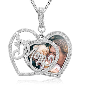 Necklace For Mom-Mom Necklaces-Birthday Gifts For Mom-Moissanite Pendant Necklace