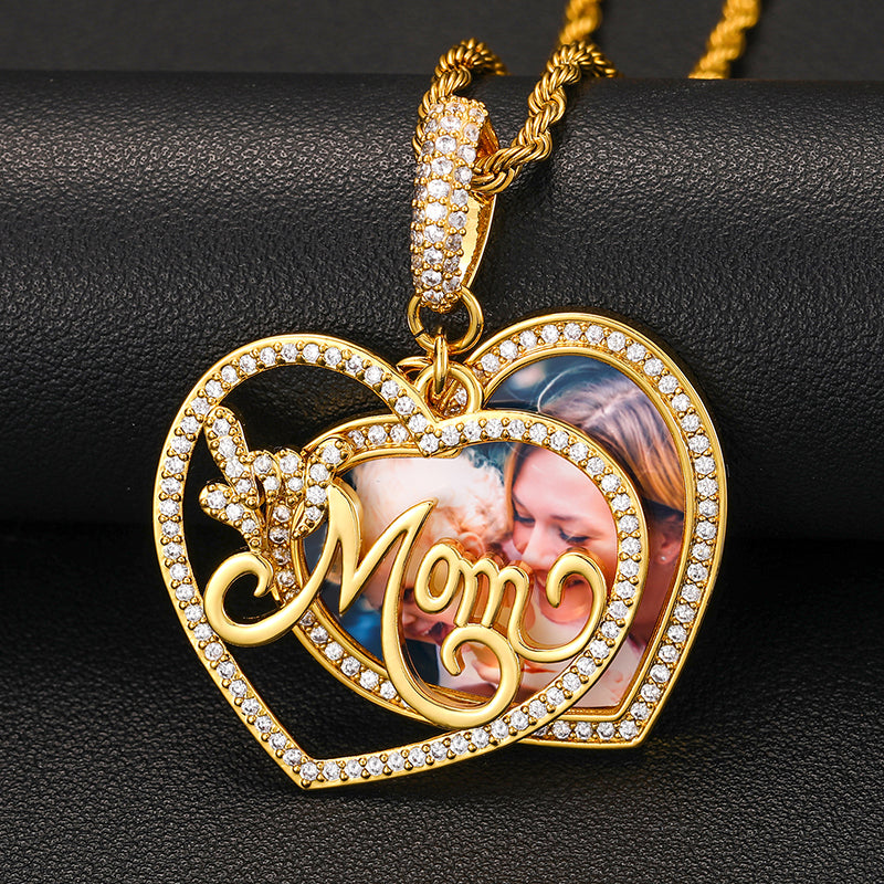 Necklace For Mom-Mom Necklaces-Birthday Gifts For Mom-Moissanite Pendant Necklace