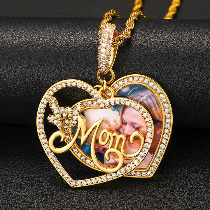Necklace For Mom-Mom Necklaces-Birthday Gifts For Mom-Moissanite Pendant Necklace