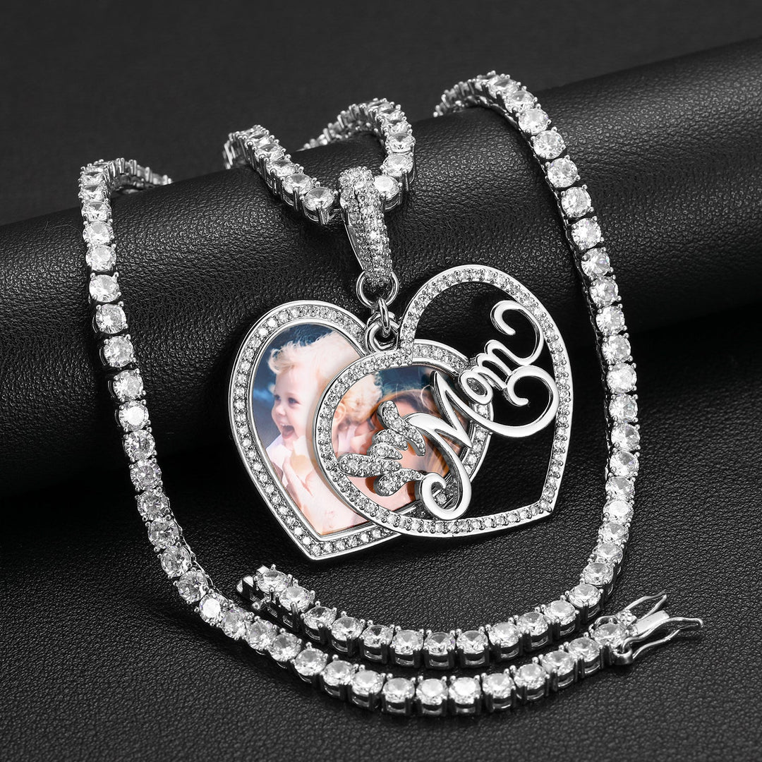 Necklace For Mom-Mom Necklaces-Birthday Gifts For Mom-Moissanite Pendant Necklace