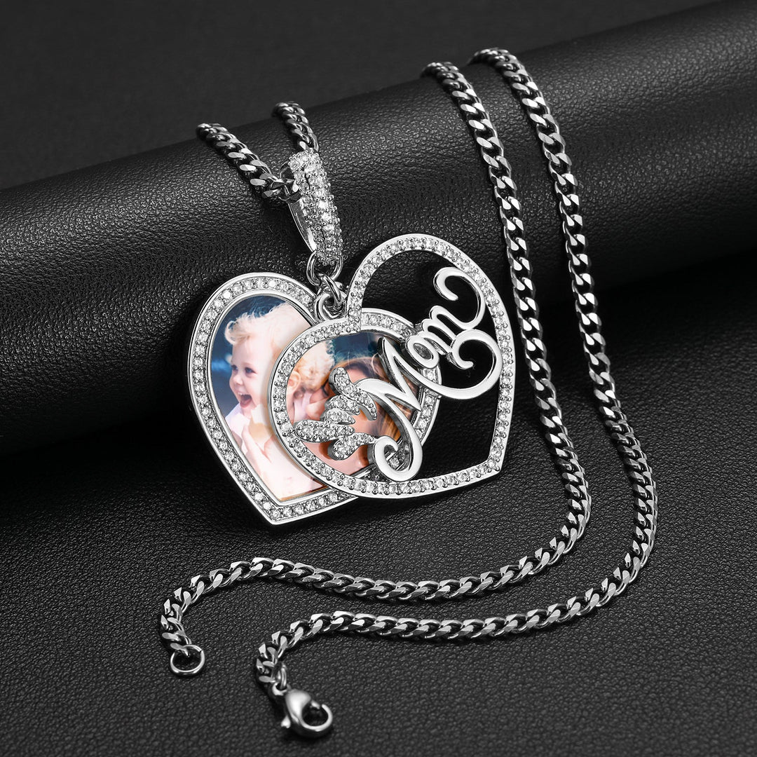 Necklace For Mom-Mom Necklaces-Birthday Gifts For Mom-Moissanite Pendant Necklace