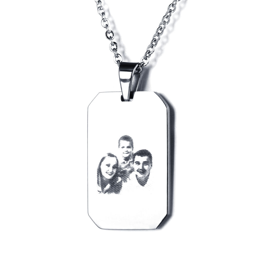 custom dog tag photo necklace