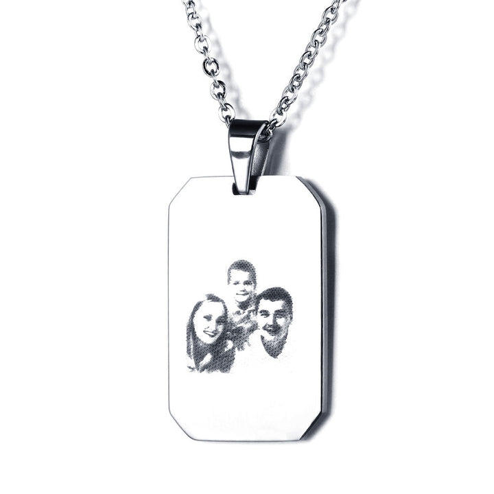 custom dog tag photo necklace