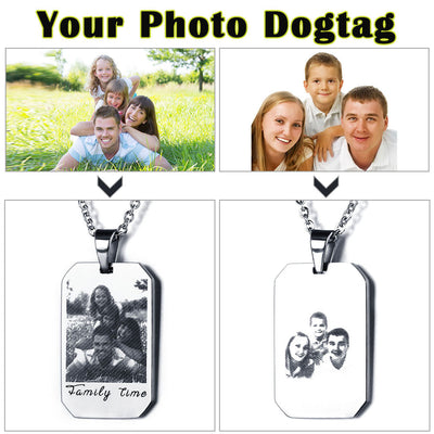 custom dog tag photo necklace