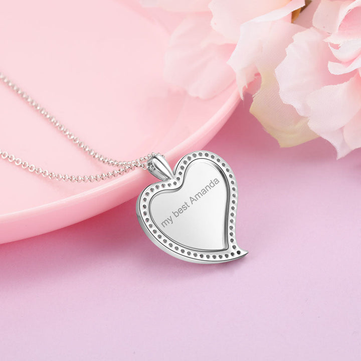 Custom Heart Necklace With Picture Inside