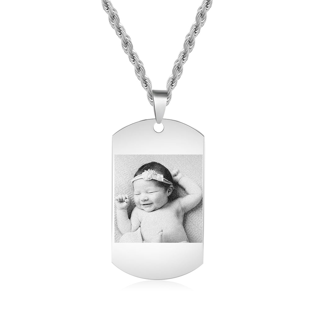 custom dog tag photo necklace