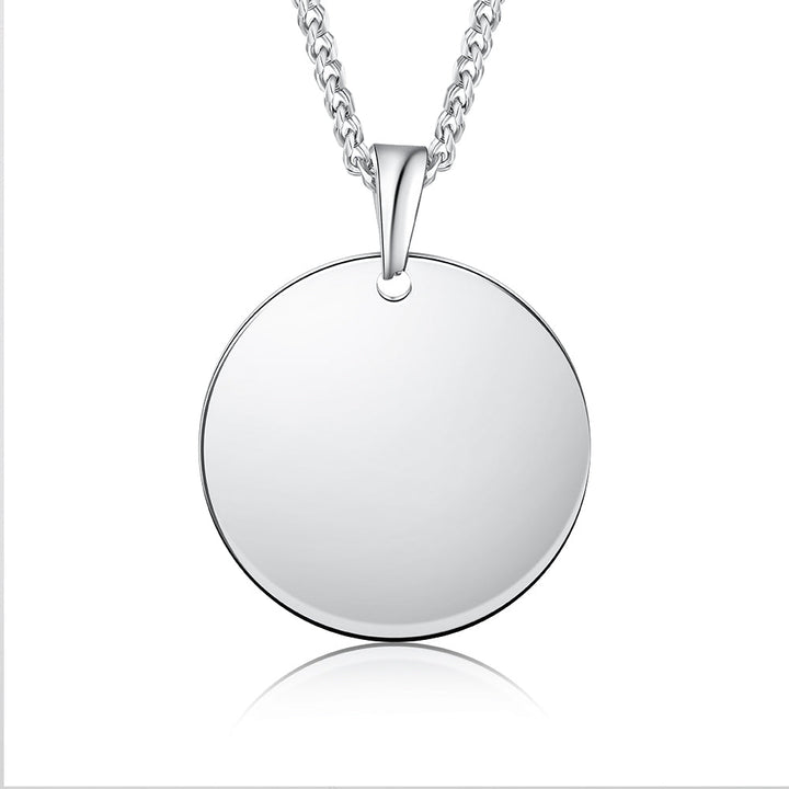 Personalized Black and White Round Picture Necklace