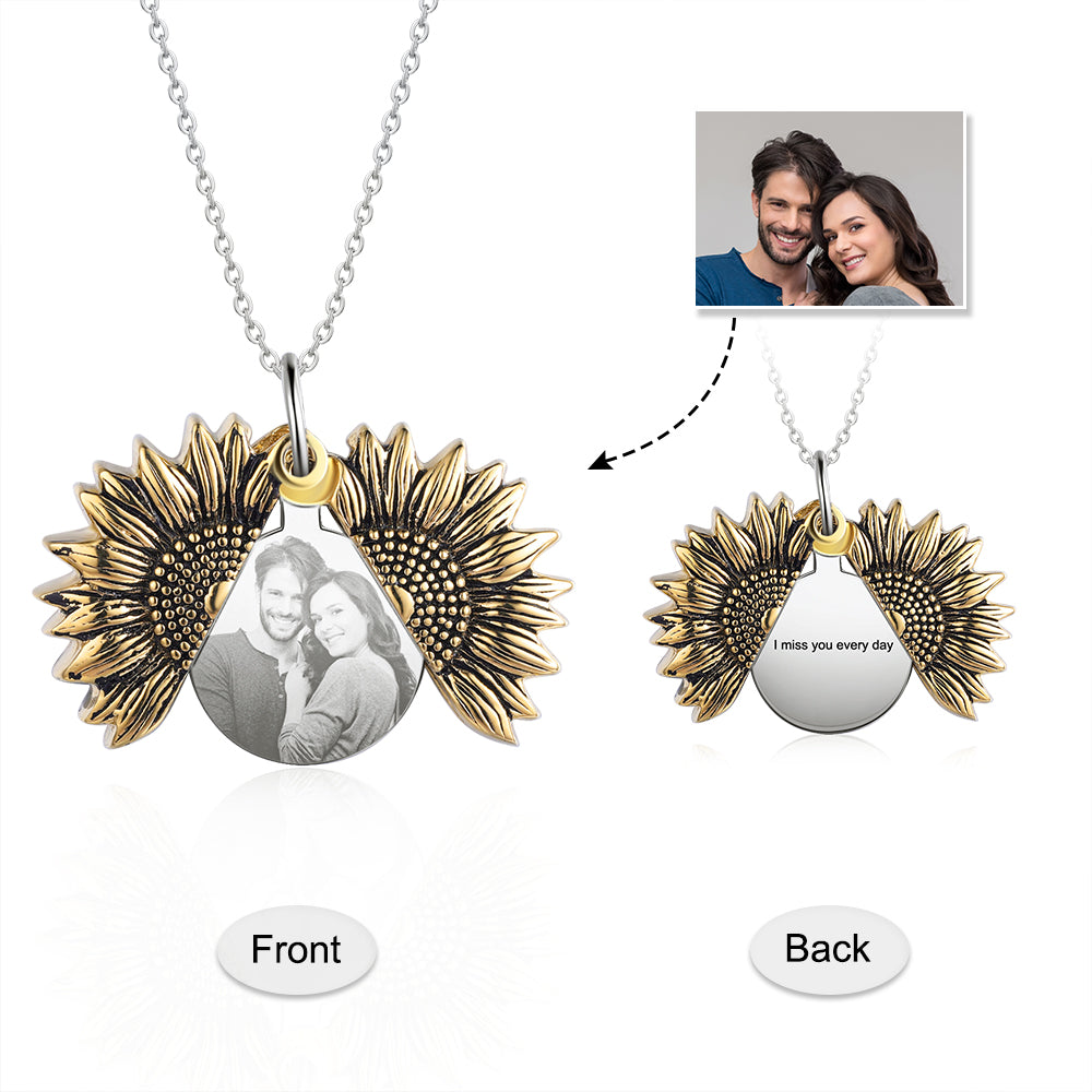 you are my sunshine photo necklace