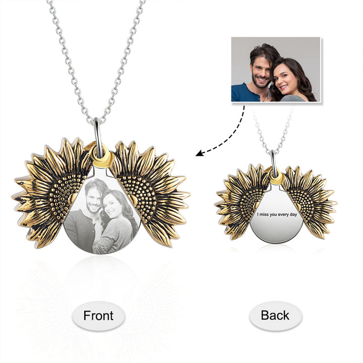 you are my sunshine photo necklace