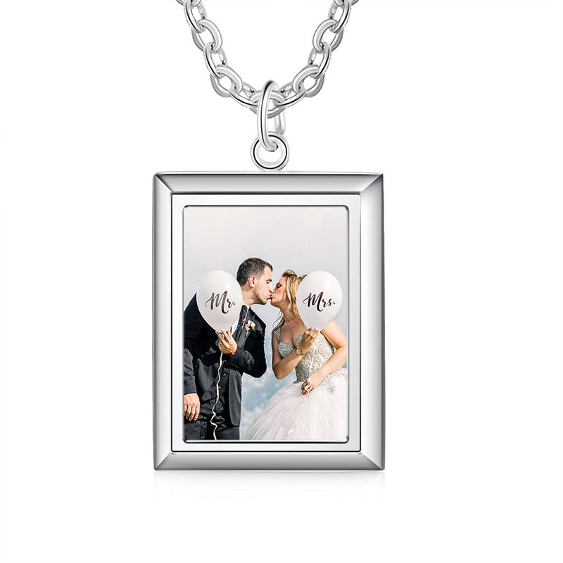 custom photo necklace for couple