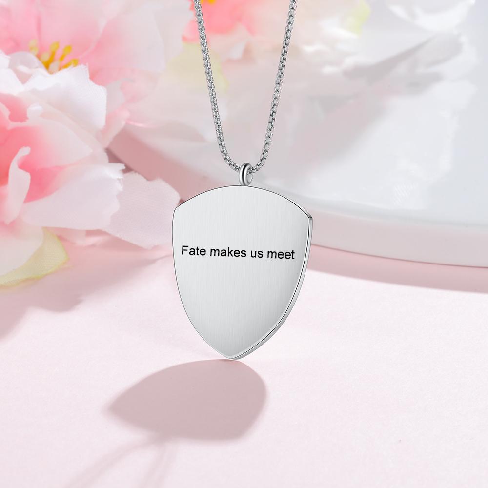 Personalized Sterling Silver Photo Necklace With Engraving