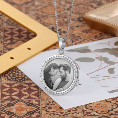 custom photo necklace for him