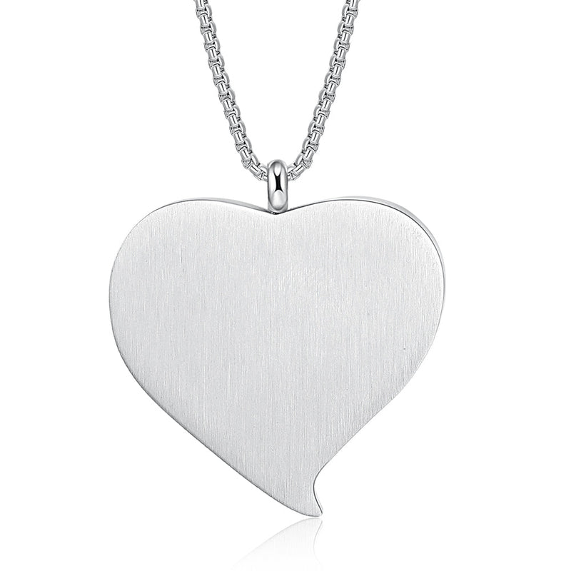 Brand New Custom Heart Photo Necklace With Box Chain