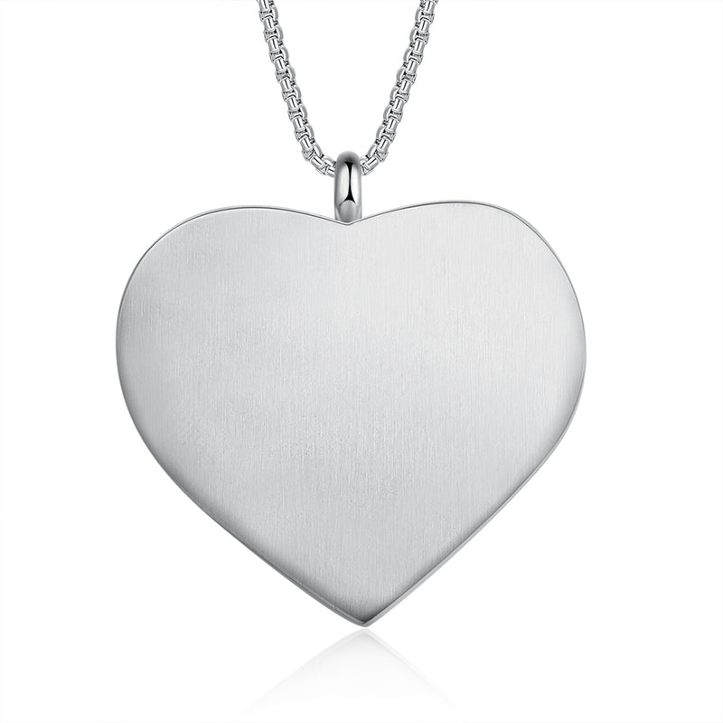 Silver Heart Pendant With Custom Photo for Christmas Gift
