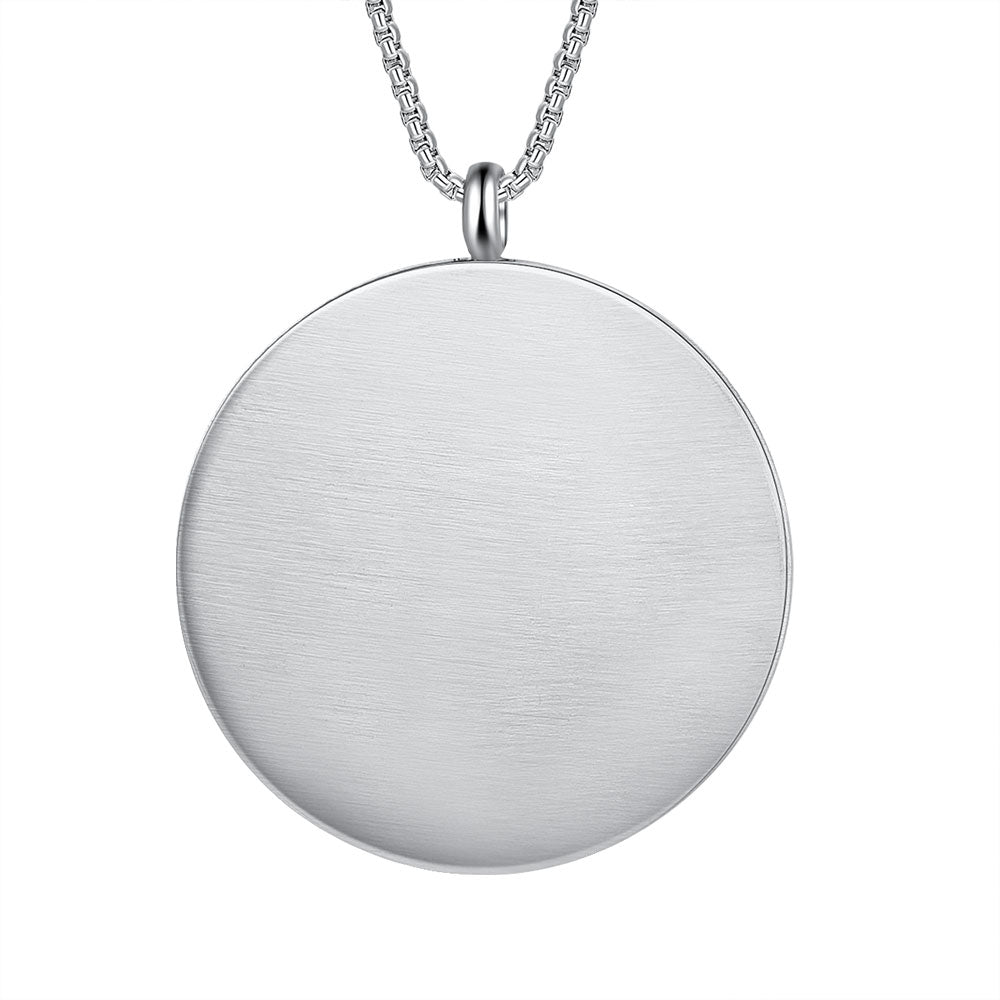 Classic Round Customized Photo Pendant with Engraving Text
