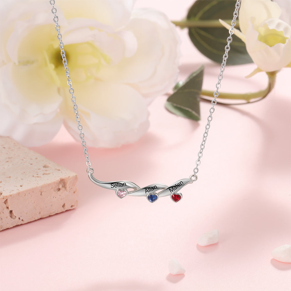 Kids Name Necklace - Custom Multi Name Necklace For Mom