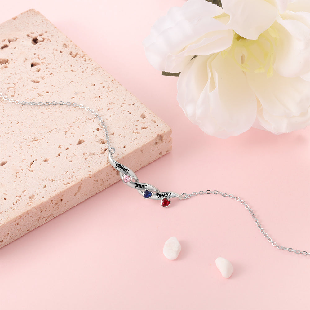 Kids Name Necklace - Custom Multi Name Necklace For Mom
