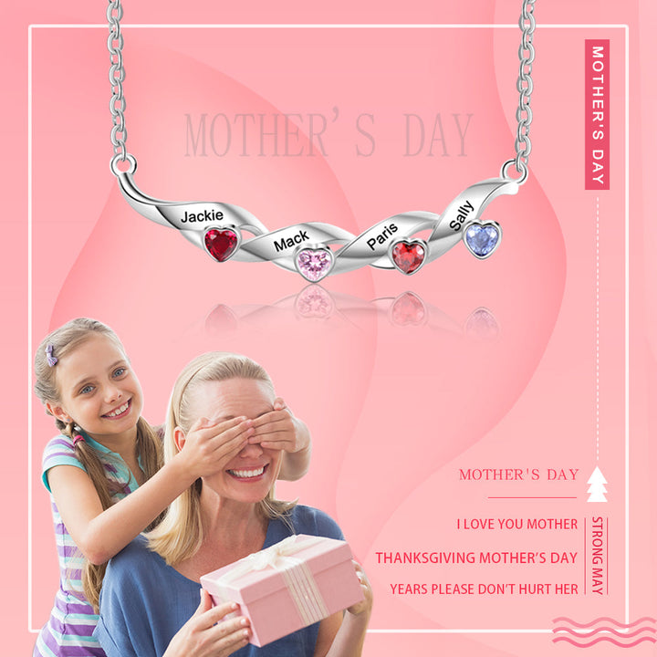 Kids Name Necklace - Custom Multi Name Necklace For Mom