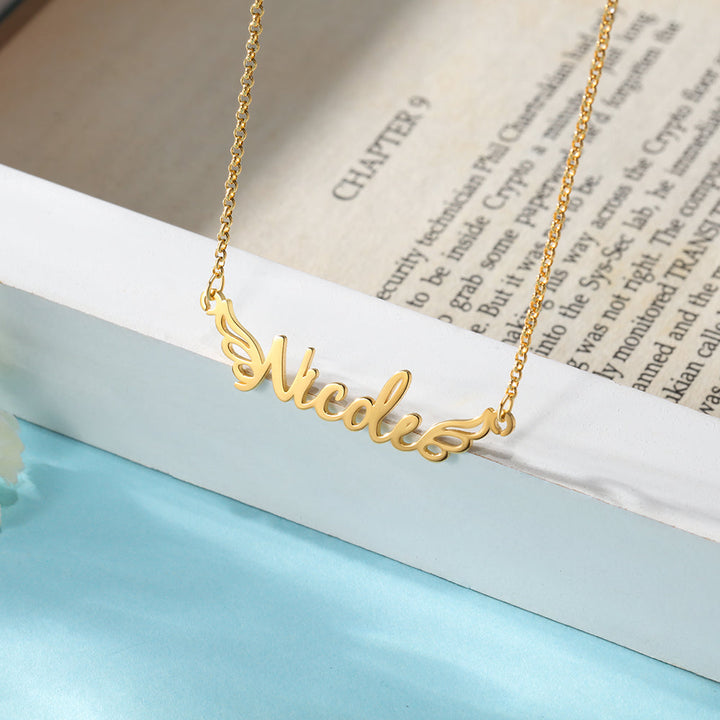 Custom Name Wing Necklace For Her