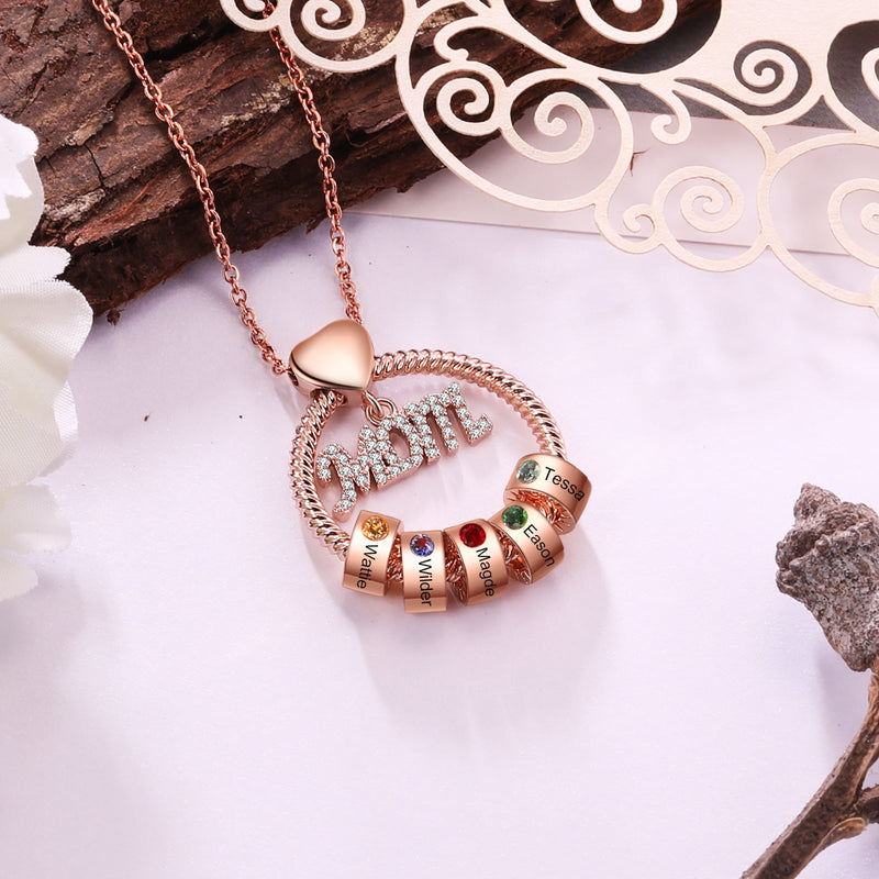 Custom Mom Name Necklace For Mom - Best Mother&