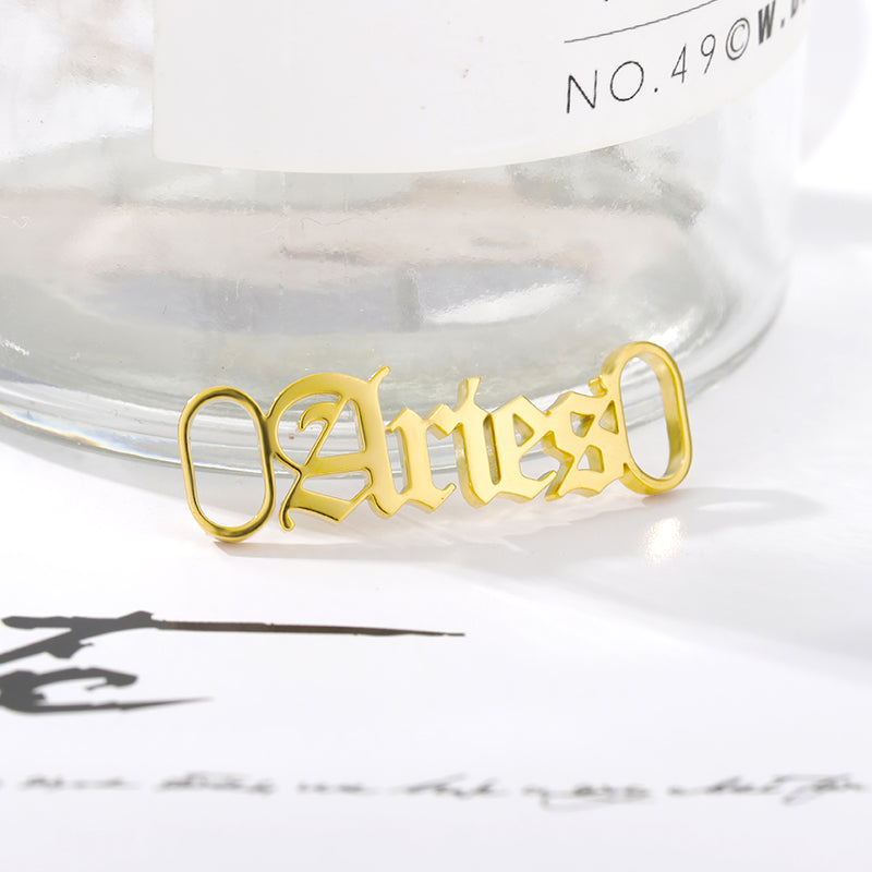 One Pair Personalized Name Shoe Charm For Women-  Stainless Steel Nameplate Shoe Buckles Charm