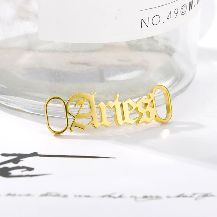 One Pair Personalized Name Shoe Charm For Women-  Stainless Steel Nameplate Shoe Buckles Charm