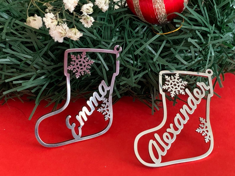 Name Keychain- Gifts For Christmas- Snowfall Keychain