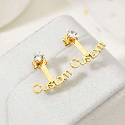 Personalize Name Stud Earrings