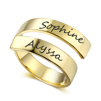 Personalized Couple Name Ring Gift For Her