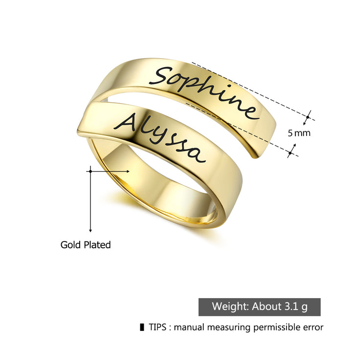 Personalized Couple Name Ring Gift For Her