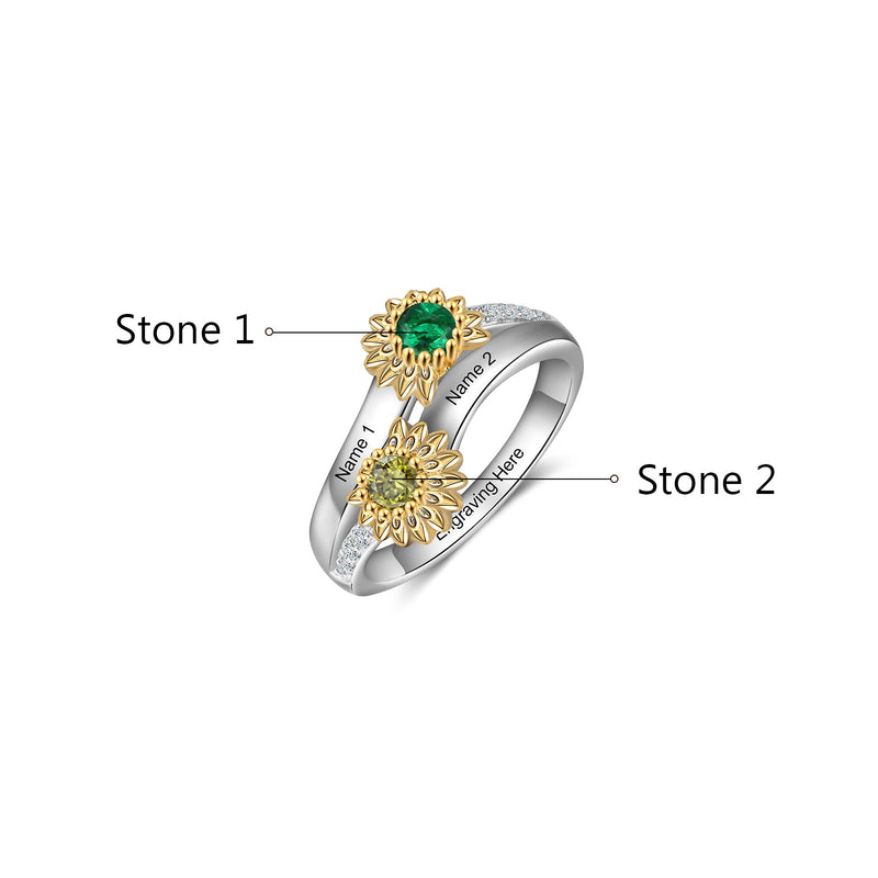 Birthstone Rings- Rings With Names And Birthstones