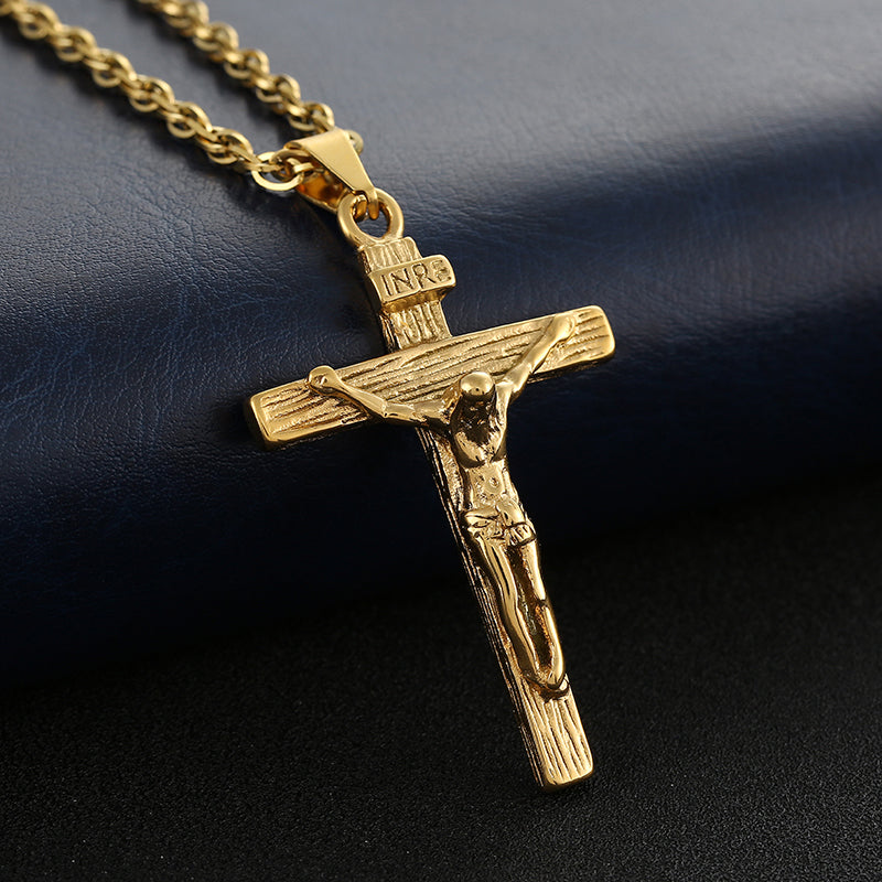 Jesus Cross Necklace-Jesus Cross Necklace Silver