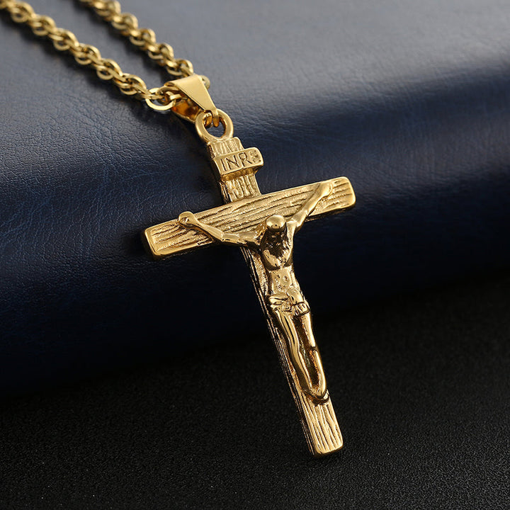 Jesus Cross Necklace-Jesus Cross Necklace Silver