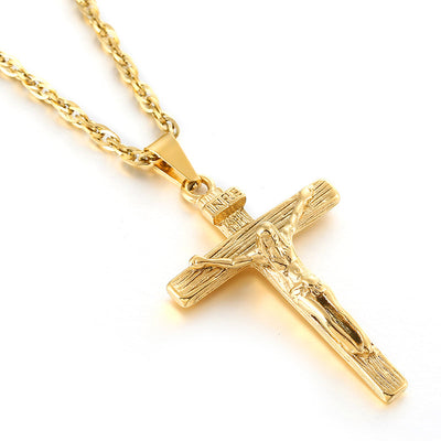 Jesus Cross Necklace-Jesus Cross Necklace Silver