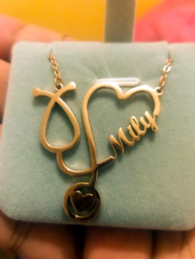 Personalized Stethoscope Necklace With Name-Great Gifts For Doctors- Retirement Gifts For Great Doctors