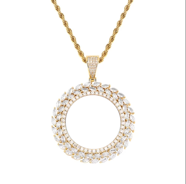 Custom Photo Round Medallion Pendant Necklace