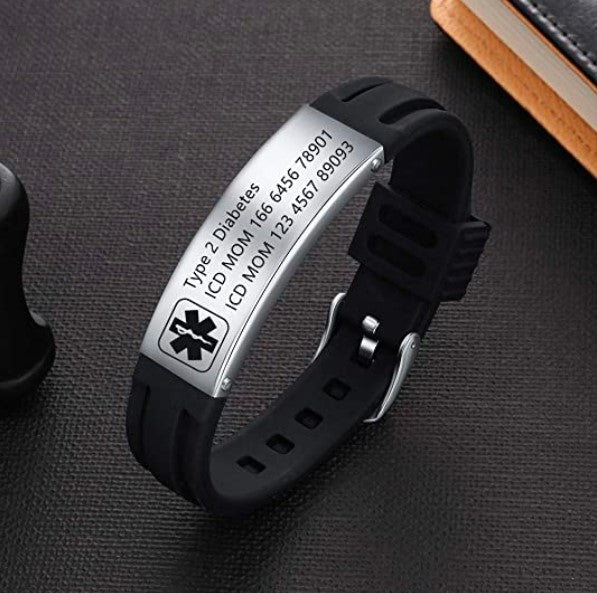 Stainless Steel Engraving Medical Alert Bracelets