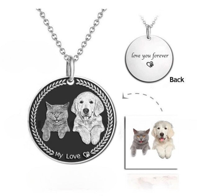 Personalized Pet Jewelry-Pet Photo Necklace-Custom Pet Necklace
