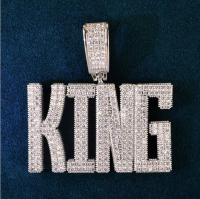 Custom Made Square Letter Name Pendant Solid Back Hip Hop Necklace
