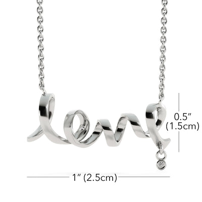 Scripted LOVE Necklace With Adorable Son To Mom "I Love You" Message Card
