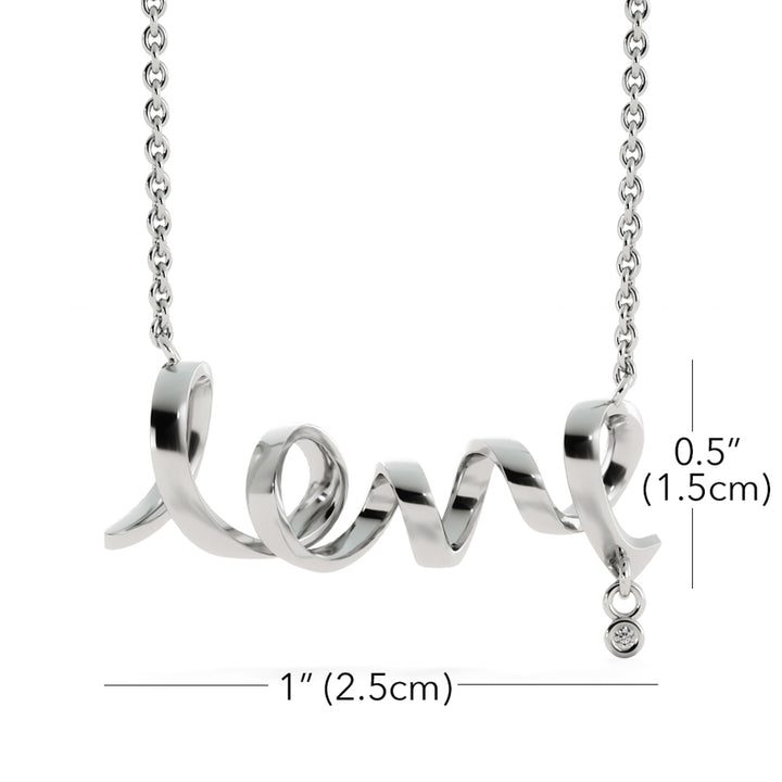 Scripted LOVE Necklace With Son To Mom "I Love You" Message Card