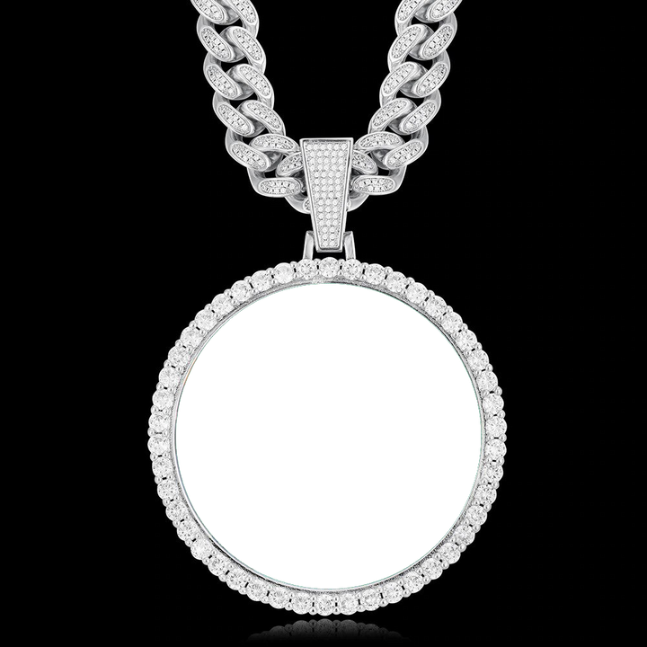 12MM Cuban Chain Personalized Photo Necklace- Best Necklace For Men