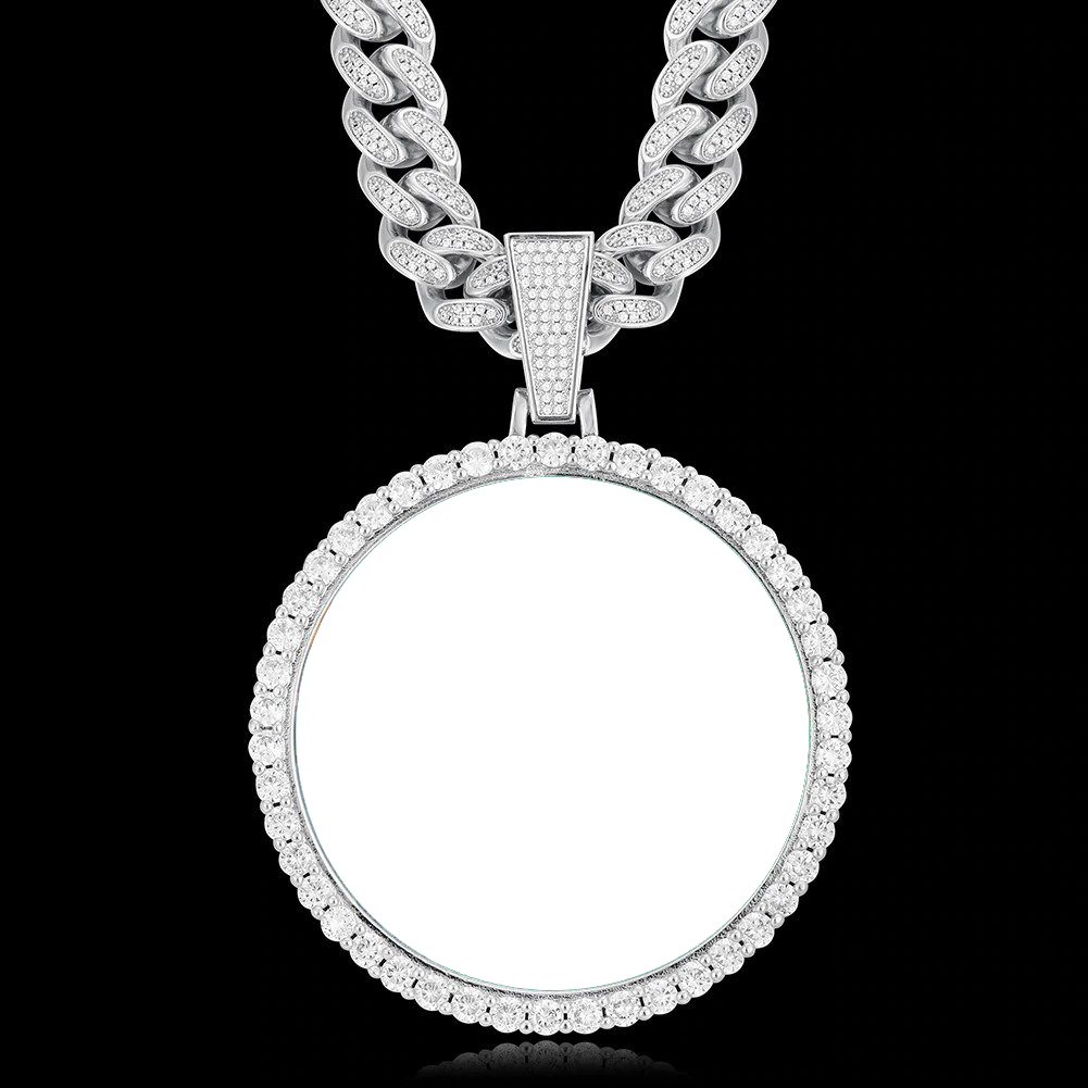 12MM Cuban Chain Personalized Photo Necklace- Best Necklace For Men