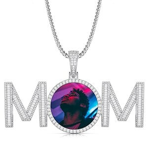 Custom Photo 'MOM' Pendant-in memory of mom necklace
