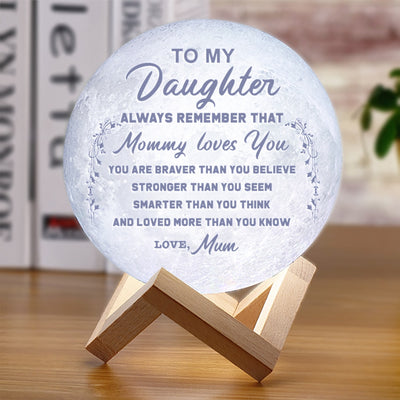 Custom 3D Photo Moon Lamp Night Light Christmas Gift For Daughter From Dad