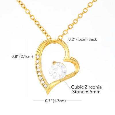 Gifts For Wife 18k Gold Plated Cubic Zirconia Heart Necklace
