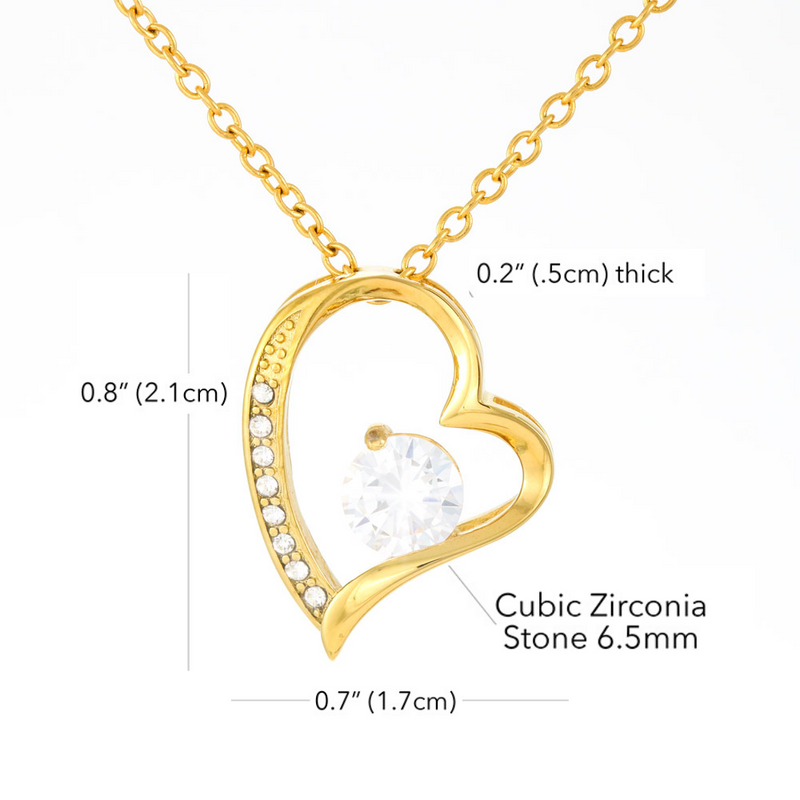 Gifts For Wife Cubic Zirconia LOVE Necklace With "Led Me Straight To You" Message Card