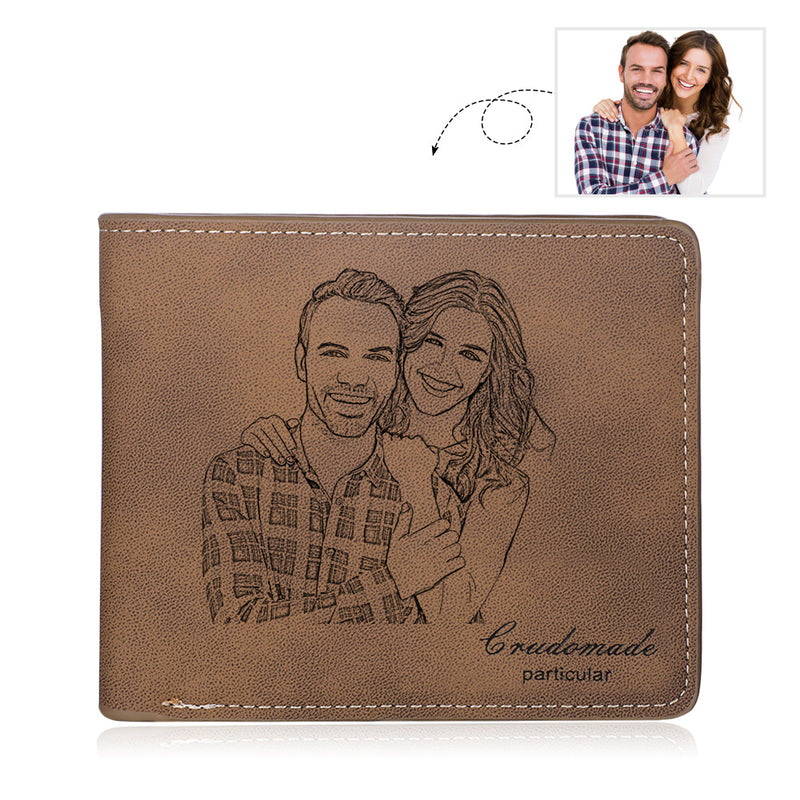 Custom Photo Wallet For Men, Bifold Wallet With Custom Photo And Text