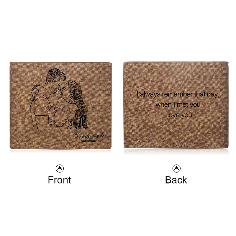 Personalized Wallets For Men-Bifold Wallet With Custom Photo And Text
