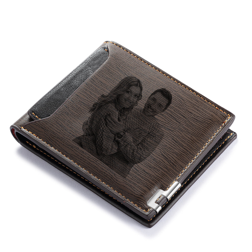 Personalized Mens  Wallet- Custom Leather Wallet Gift For Men